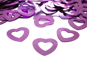 Open Heart Confetti, Pink Available by the Packet or Pound